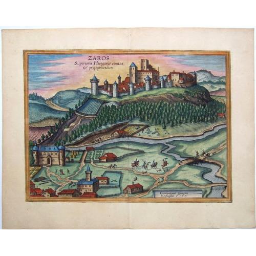 Old map image download for Velky Saris-Slovakia,- Zaros Superioris Hungariae Civitas, & propugnaculum.