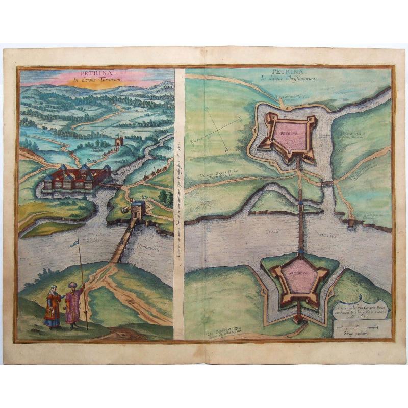 Petrinja-Croatia,- Petrina in ditione Turcarum.[on sheet with] Petrina in ditione Christianorum.