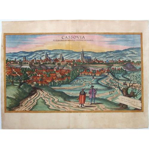 Old map image download for Kosice,Slovakia,- Cassovia superioris Hungariae civitas primaria.