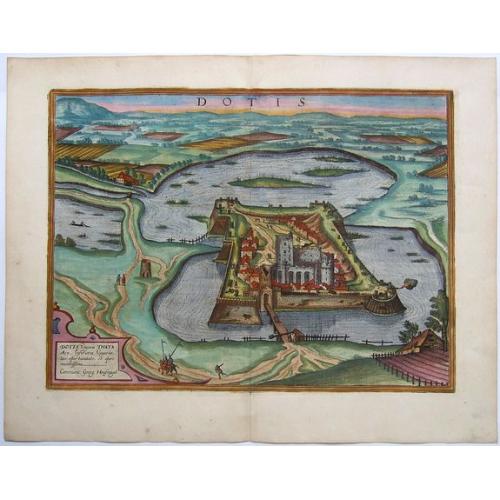 Old map image download for Tata, Hungary,- Dotis Ungaris Thata.