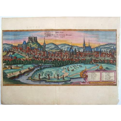 Old map image download for Brno, Moravia,- Brunn Vulgo Brinn Marchionatus Moraviae Civitas insignis.