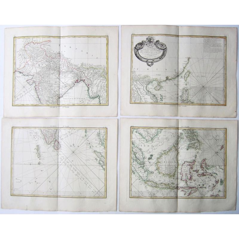 EAST INDIES,- Carte Hydro-geo-graphique des Indes Orientales.. (Set of Four Maps).