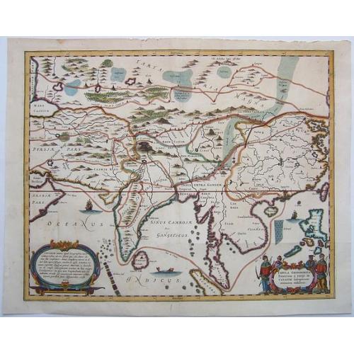 Old map image download for China, Historic travel routes to,- TABULA GEODOBORICA Itinerum a variis in CATAIUM susceptorum rationum exhibens