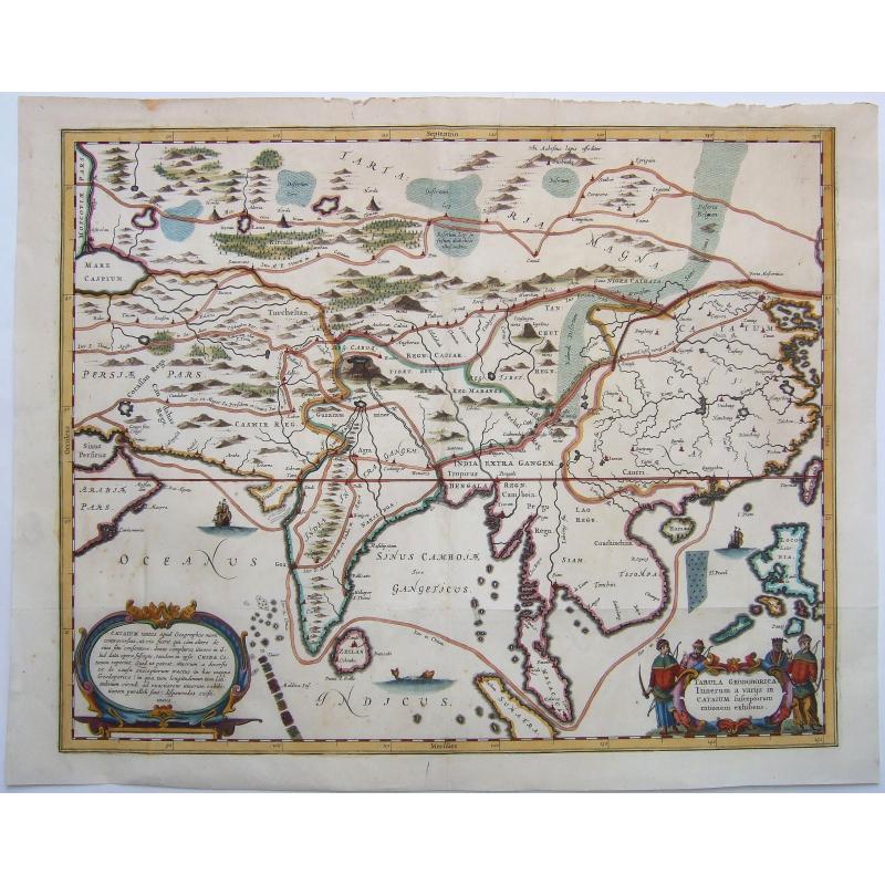 China, Historic travel routes to,- TABULA GEODOBORICA Itinerum a variis in CATAIUM susceptorum rationum exhibens