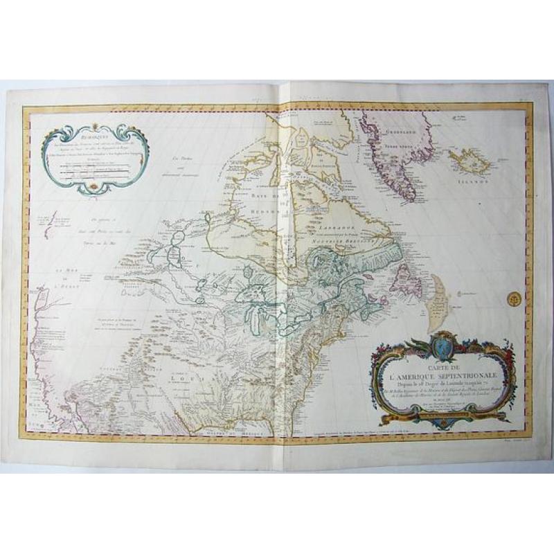 CARTE DE L'AMERIQUE SEPTENTRIONALE, Depuis le 28 Degre...[Sea of the West]