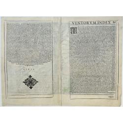 Ventorum Index Figur des See-Compass... [on sheet with] Vocabulorum Geographicorum Topica Significatio...