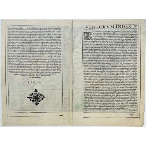 Old map image download for Ventorum Index Figur des See-Compass... [on sheet with] Vocabulorum Geographicorum Topica Significatio...