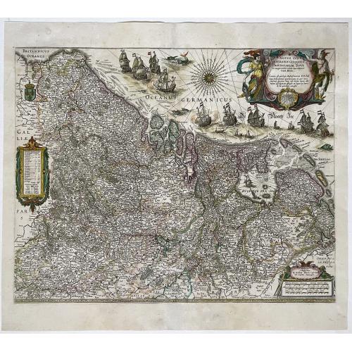 Old map image download for Novus XVII Inferioris Germaniae Provinciarum Typus
