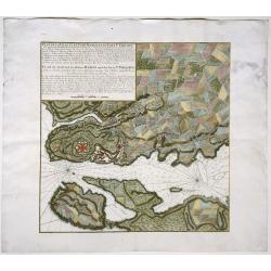 Plan de la Ville et du Port Mahon et du Fort St. Philippe. Plan der Stadt un des Hafens Mahon und des Forts St. Philippe