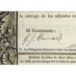 Spanish 19th century state loan with signature of Napoleons banker and financier