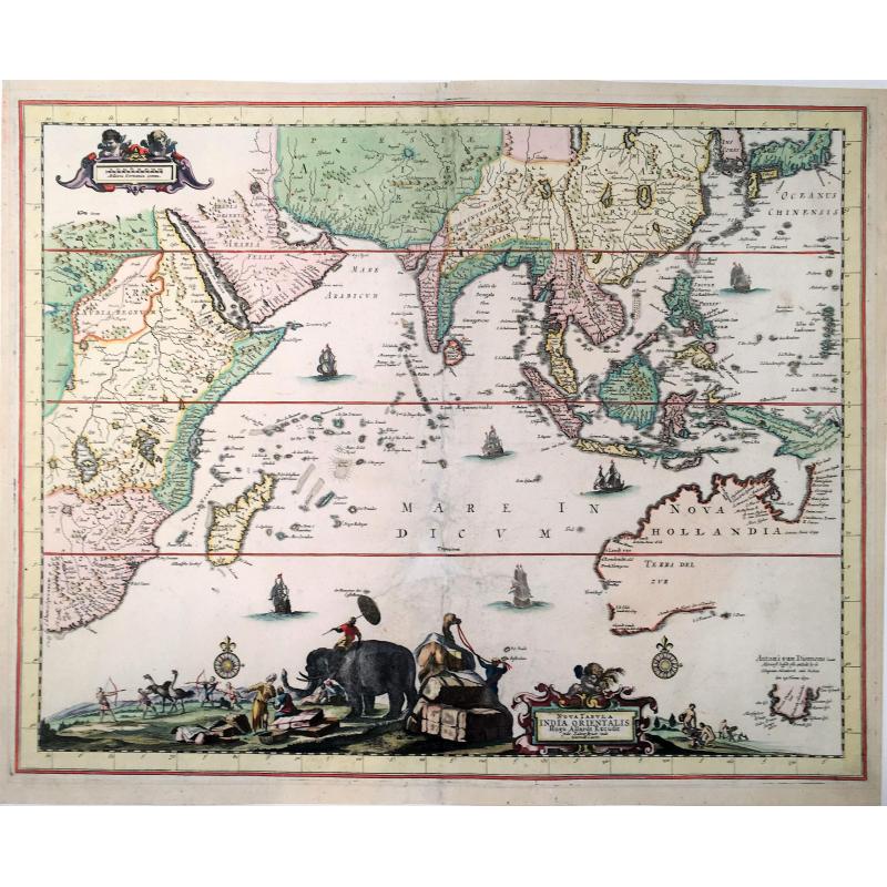 Nova Tabula India Orientalis Hugo Allard Excudit jnde Kalverstraet inde Werrelt Caert.