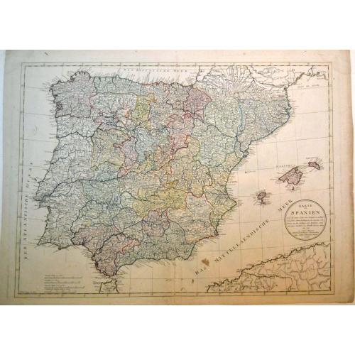 Old map image download for Karte von Spanien nach der neuen Karte von Lopez …..