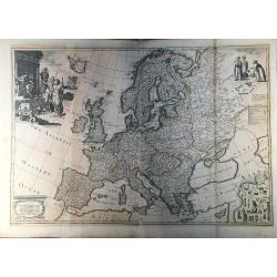 Europe : corrected according to ye latest discoveries & observations communicated by Royal Society, London and ye Royal Academy at Paris. By E. Bowen. Sold by George Willdey.