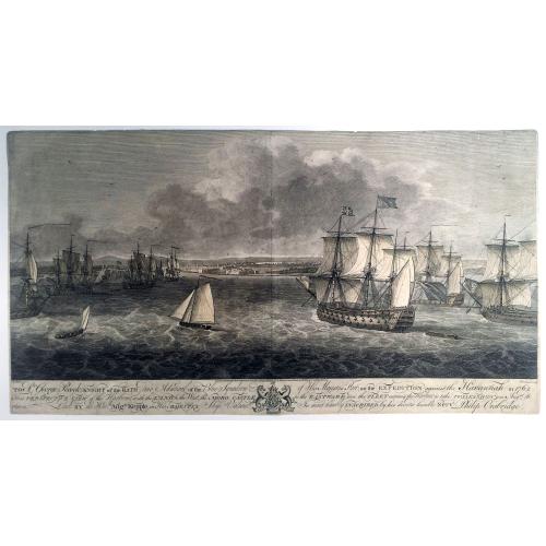TO S,,r George Pocock KNIGHT of the BATH and Admiral of the Blue Squadron of His Majesty’s Fleet, on the EXPEDITION against the Havannah in 1762, / This PERSPECTIVE VIEW of the Harbour, with the LAND to the West, the MORO CASTLE to
