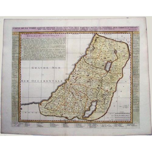 Old map image download for [Holy Land] Carte De La Terre Saint Divisee Dans Toutes Ses Parties Selon Le Nombre Des Tribus D'Israel . . .