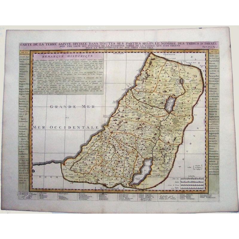 [Holy Land] Carte De La Terre Saint Divisee Dans Toutes Ses Parties Selon Le Nombre Des Tribus D'Israel . . .