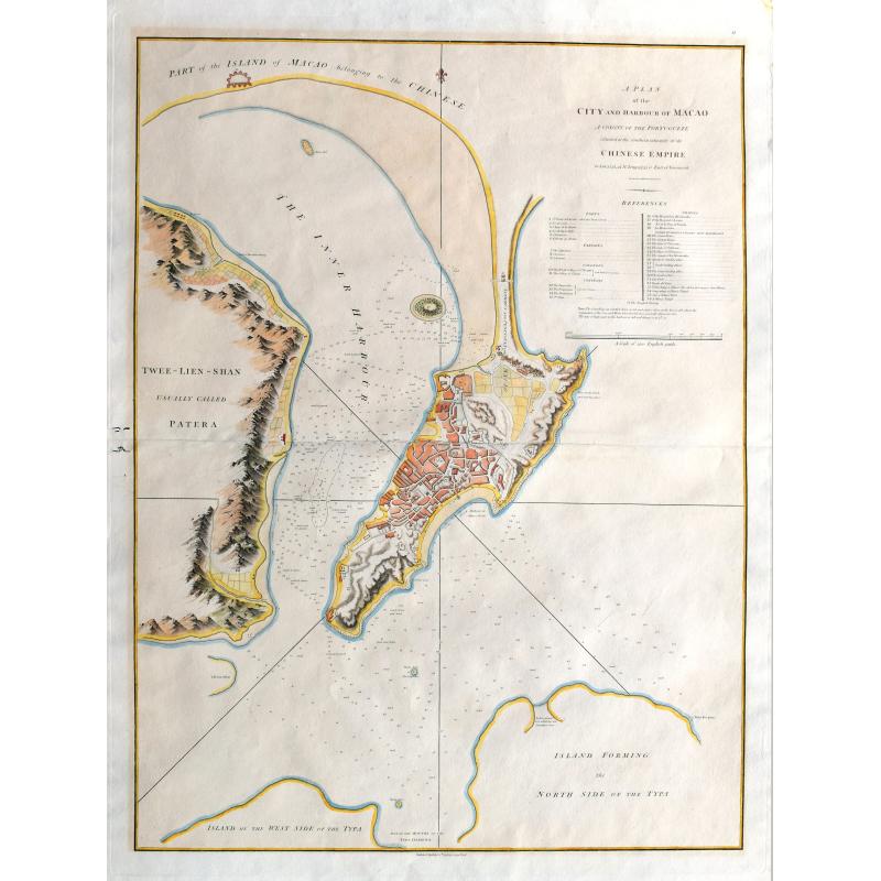 A Plan of the city and harbour of Macao A colony of the Portugueze, situated at the southern extremity of the Chinese Empire. . .