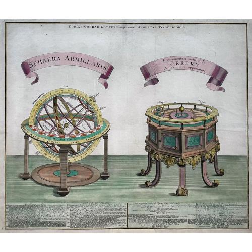 Old map image download for Sphaera Armillaris / Instrumentum artificiale Orrery ab inventore appellatum