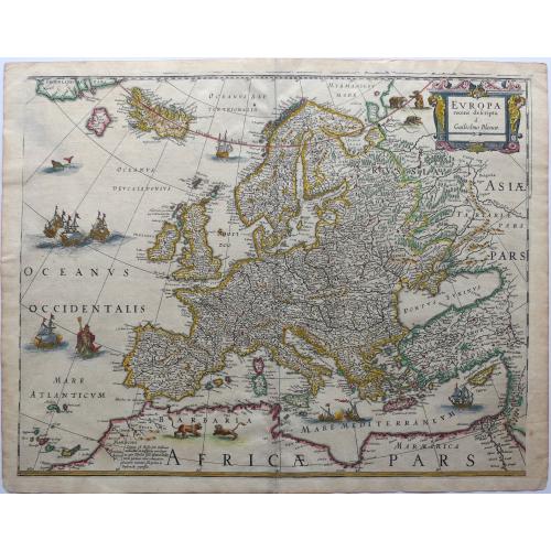 Old map image download for Europa recens descripta a Guilielmo