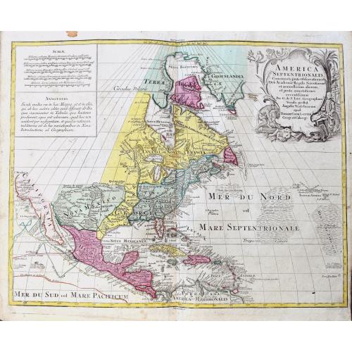 Old map image download for America septentrionalis concinnata...