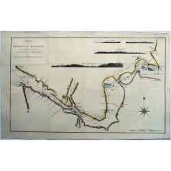Magellan Strait, Carte du Detroit de Magellan .. Les Observations .. Decouvertes du Capt. Byron - Wallis - Carteret