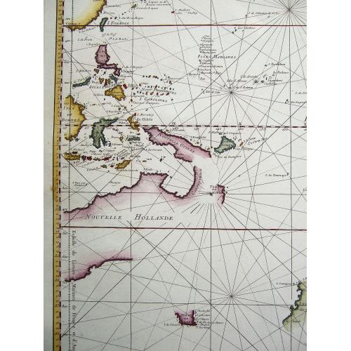 Old map image download for AUSTRALIA - PACIFIC, - CARTE REDUITE DES MERS .. ENTRE L'ASIE ET L'AMERIQUE .. MER DU SUD..