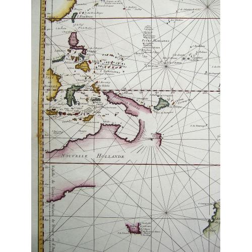 Old map image download for AUSTRALIA - PACIFIC, - CARTE REDUITE DES MERS .. ENTRE L'ASIE ET L'AMERIQUE .. MER DU SUD..