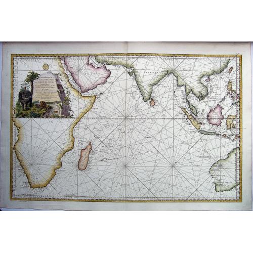Old map image download for AUSTRALIA - INDIAN OCEAN, - CARTE REDUITE DE L'OCEAN ORIENTAL OU MER DES INDES ...