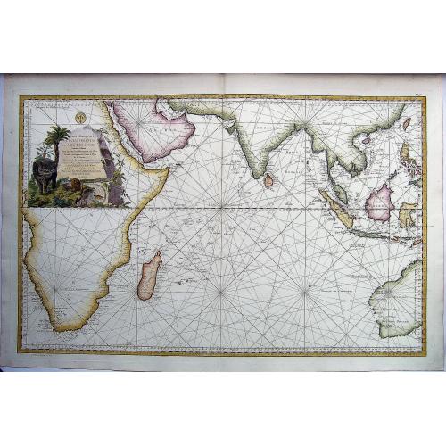 AUSTRALIA - INDIAN OCEAN, - CARTE REDUITE DE L'OCEAN ORIENTAL OU MER DES INDES ...