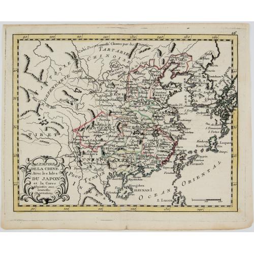 Old map image download for L’Empire de la Chine avec les Isles du Japon et le Coree.