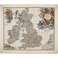 Old map image download for Magnae Britanniae Tabula; Comprehendens Angliae, Scotiae ac Hiberniae Regna