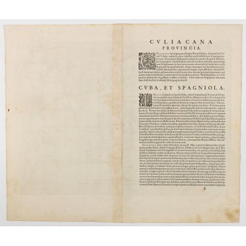 Rare, antique map of Hispaniolae, Cubae Alliarumique Insularium