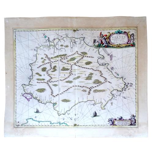 Old map image download for Insula Borneo et occidentalis pars Celebis cum adjacentibus insulis