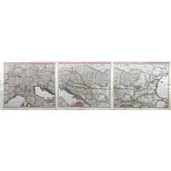 [Set of 3 maps] Exactissima Tabula qua tam Danubii Fluvii pars superior; media; inferior.