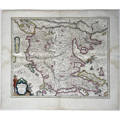 Old map image download for Macedonia, Eperus et Achaia