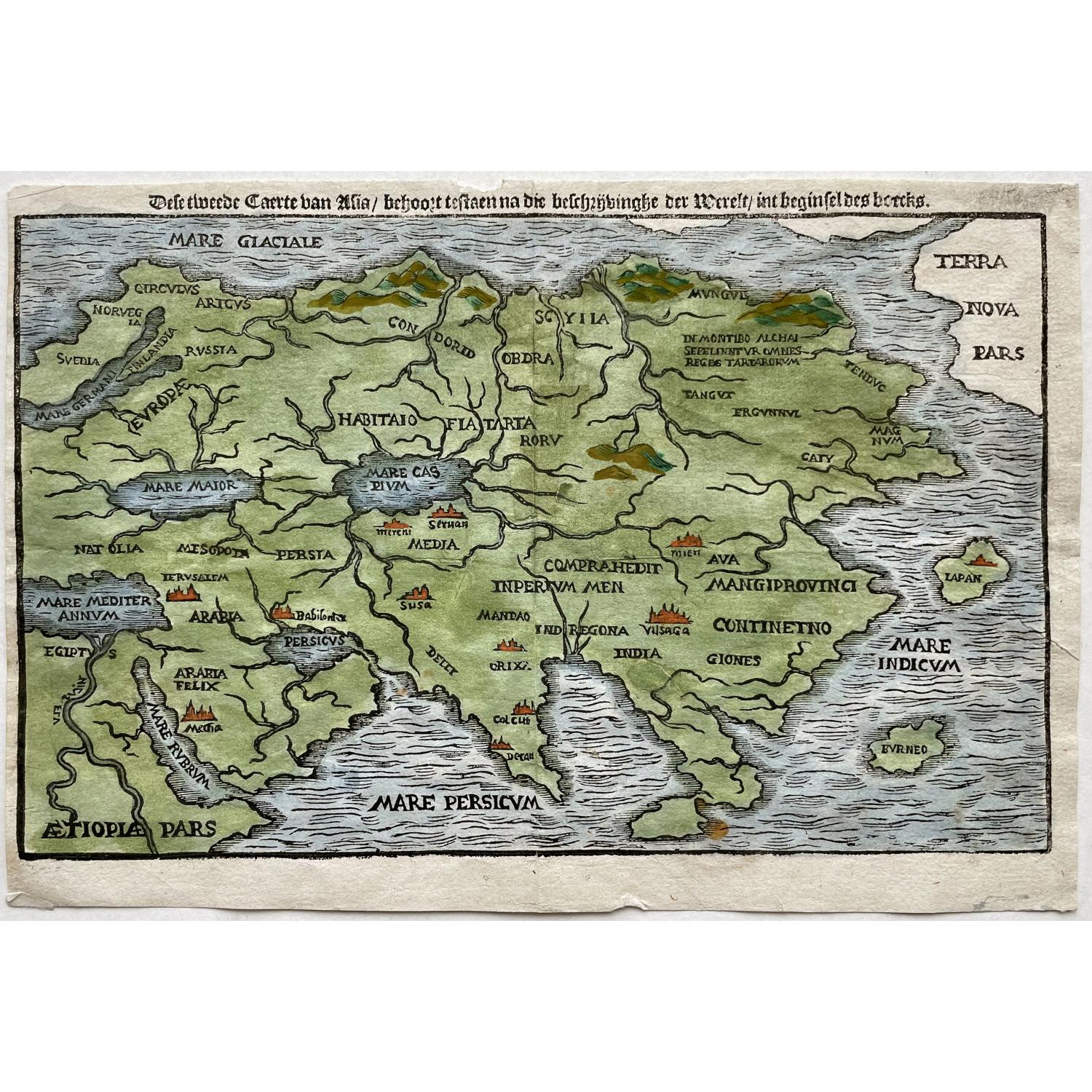 Deze tweede Caerte van Asia