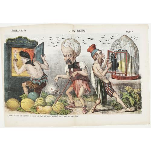 Old map image download for I tre diogene. & Papagallo No. 43. Anno V.
