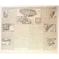 Carte qui contient une description des isles & terres que les anglois possedent dans l’Amerique Septentrionale, et en particulier de la Jamaique …Carte qui contient une description des isles & terres que les anglois, Chatelain, 1719