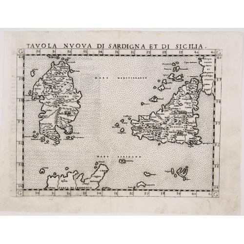 Old map image download for TAVOLA NUOVA DI SARDIGNA ET DI SICILIA