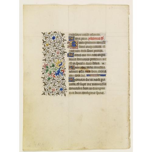Vellum leaf from a book of hours.