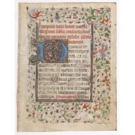 Leaf from a French (Paris) book of hours.