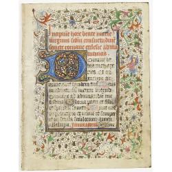Leaf from a French (Paris) book of hours.
