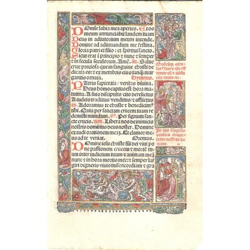 Leaf from a printed Book of Hours 
