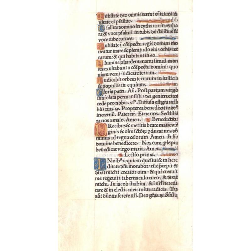 Leaf from a Book of Hours.