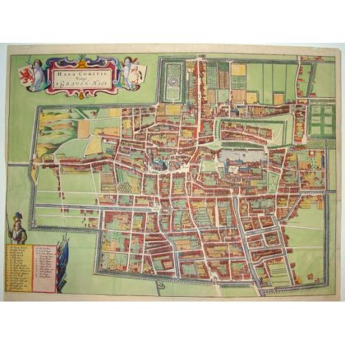 Old map image download for Haga Comitis Vulgo 'S Graven-Hage
