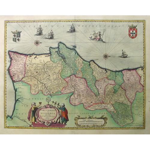 Old map image download for Portugallia et Algarbia quae olim Lustitania