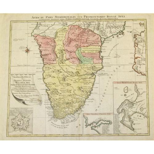 Old map image download for Africae Pars Meridionalis cum Promontorio Bonae Spei Accuratissime Delineato 