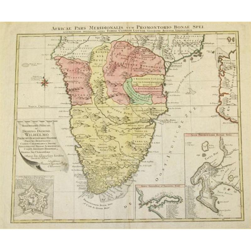 Africae Pars Meridionalis cum Promontorio Bonae Spei Accuratissime Delineato 