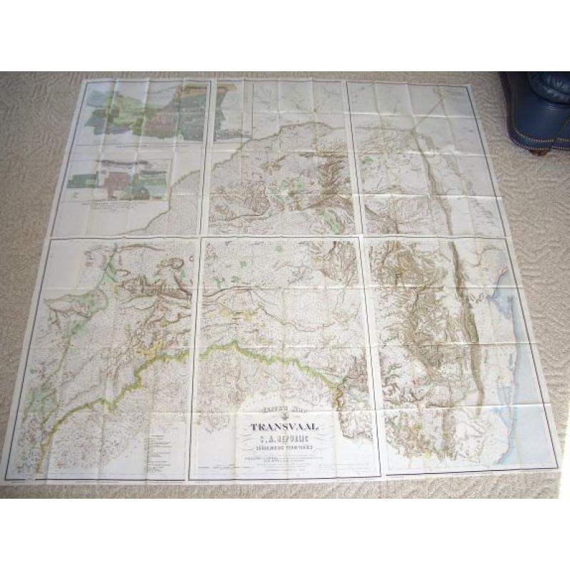 Jeppe's Wall Map of the Transvaal Republic, in 6 sheets