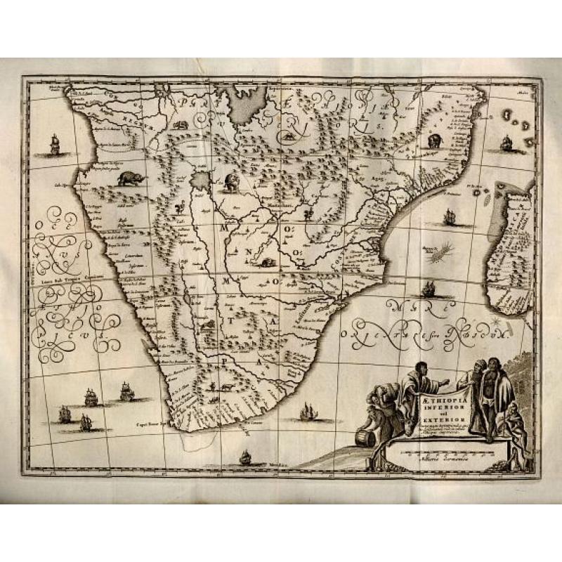 Aethiopia inferior vel exterior. Partes magis Septentrionales, quae hic desiderantur, vide in tabula Aethiopia Superioris